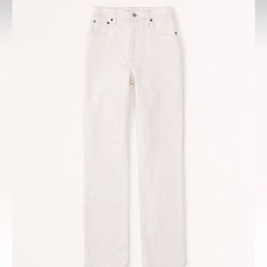 NWT Abercrombie The 90s Straight Ultra High Rise | Cream | Sz 25/0R
